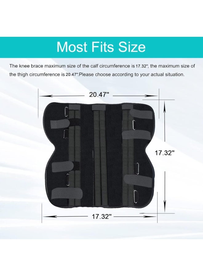 bestlife Professional Knee & Leg Immobilizer - Full Leg Stabilizer for Post-Surgery Recovery & Knee Fractures - 17.3" Length Universal Splint - Support for ACL, MCL, Meniscus Tear & Arthritis - Unisex Orthopedic Guard - Image 4