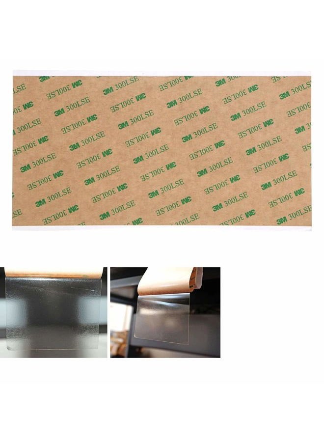 3m 300lse 4" X8" Heavty Duty Double Sided Sticky Adhesive Sheet Tape High Bond Transfer Tape Ideal for Attaching Digitizers to Phones and Tablets (1 sheets 4"x8")