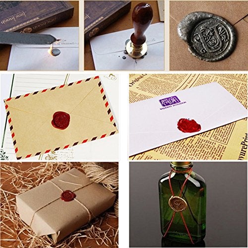 Yoption Wax Seal Sticks, Yoption 5 Pcs Totem Fire Manuscript Sealing Seal Wax Sticks with Wicks Multi-Color Cord Wick Sealing Wax for Postage Letter Retro Vintage Wax Seal Stamp (Five Mix Color) - Image 3