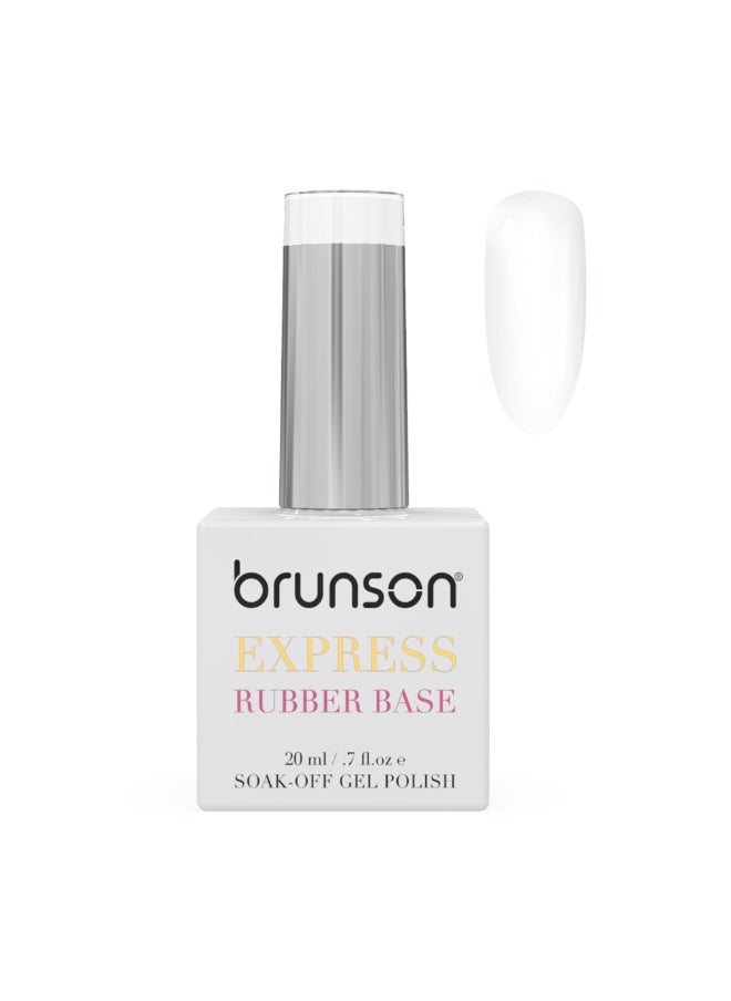 brunson - Rubber Base 20Ml Gel Nail Polish Long Lasting Gel Base For Chip-Free Shine Strengthens French Manicure Rubber Base Gel Soak Off Hard Gel Polish For Nail Extension Brbm - Image 1