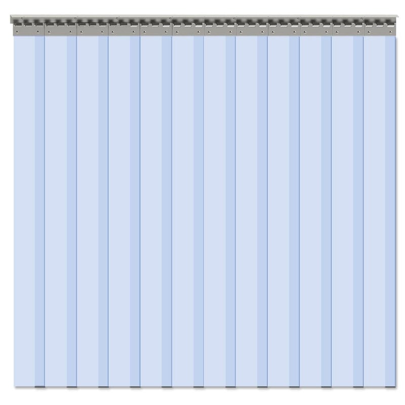 VIZ-PRO VIZPRO 12PCS Strip Door Curtain 84 Height X 72 Width 008 Inch Standard Clear PVC Curtain Strip with 56 Overlap for 6 X 7 Doors 