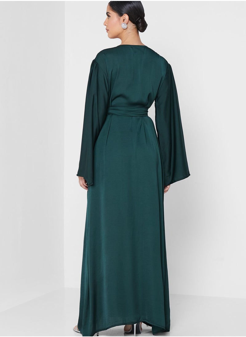 hayas closet - Embellished Belted Jalabiya - Image 1