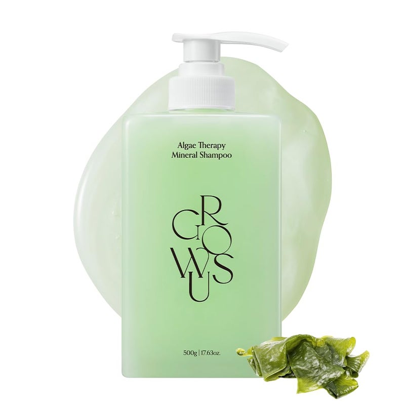 GROWUS Marine PDRN & Biotin | Algae Therapy Mineral Shampoo for Thinning Hair - Seaweed Complex Hair Fall Defense, Scalp Strengthening & Hydrating Formula - K-Beauty - 16.9 Fl Oz (500ml) - Image 1