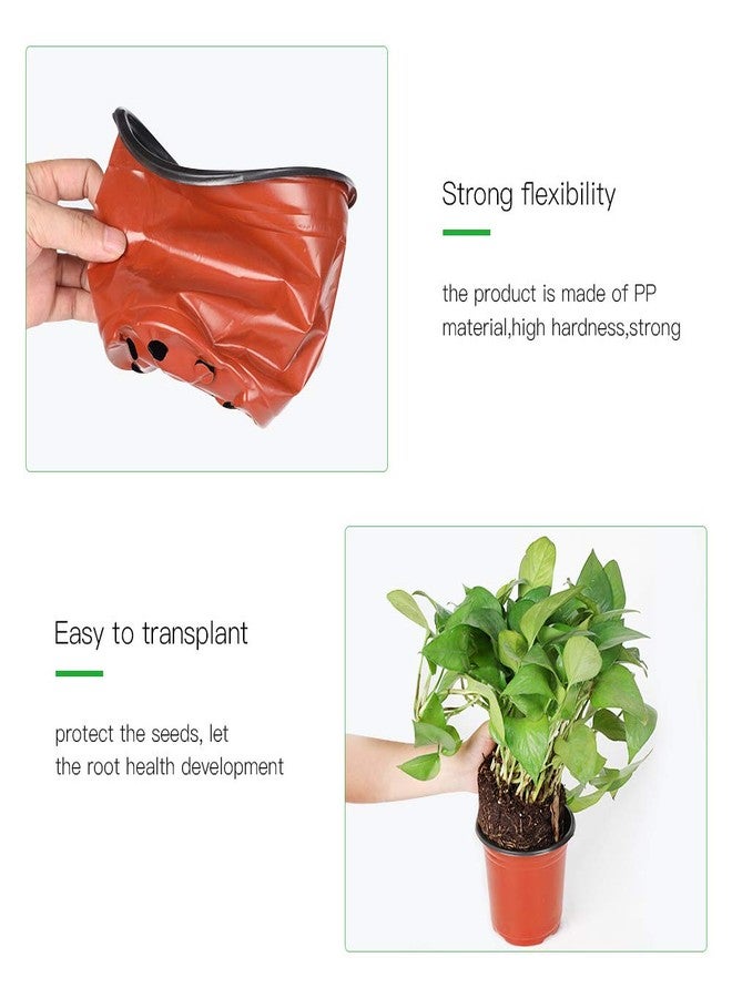 JERIA 100-Pack 6 Inch Plastic Nursery Pots Come with 100 Pcs Labels, Seedling Flower Plant Container and Seed Starting Pots - Image 5