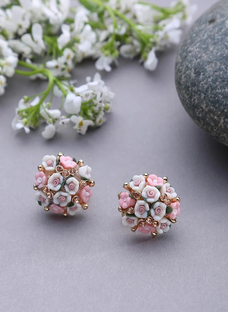 SOHI Floral Artificial Stud Earring Jewellery
