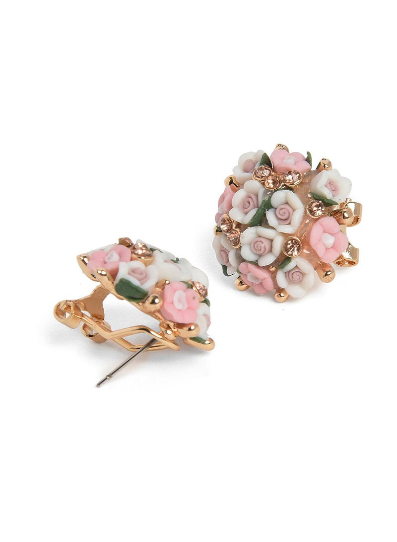 SOHI Floral Artificial Stud Earring Jewellery - Image 4