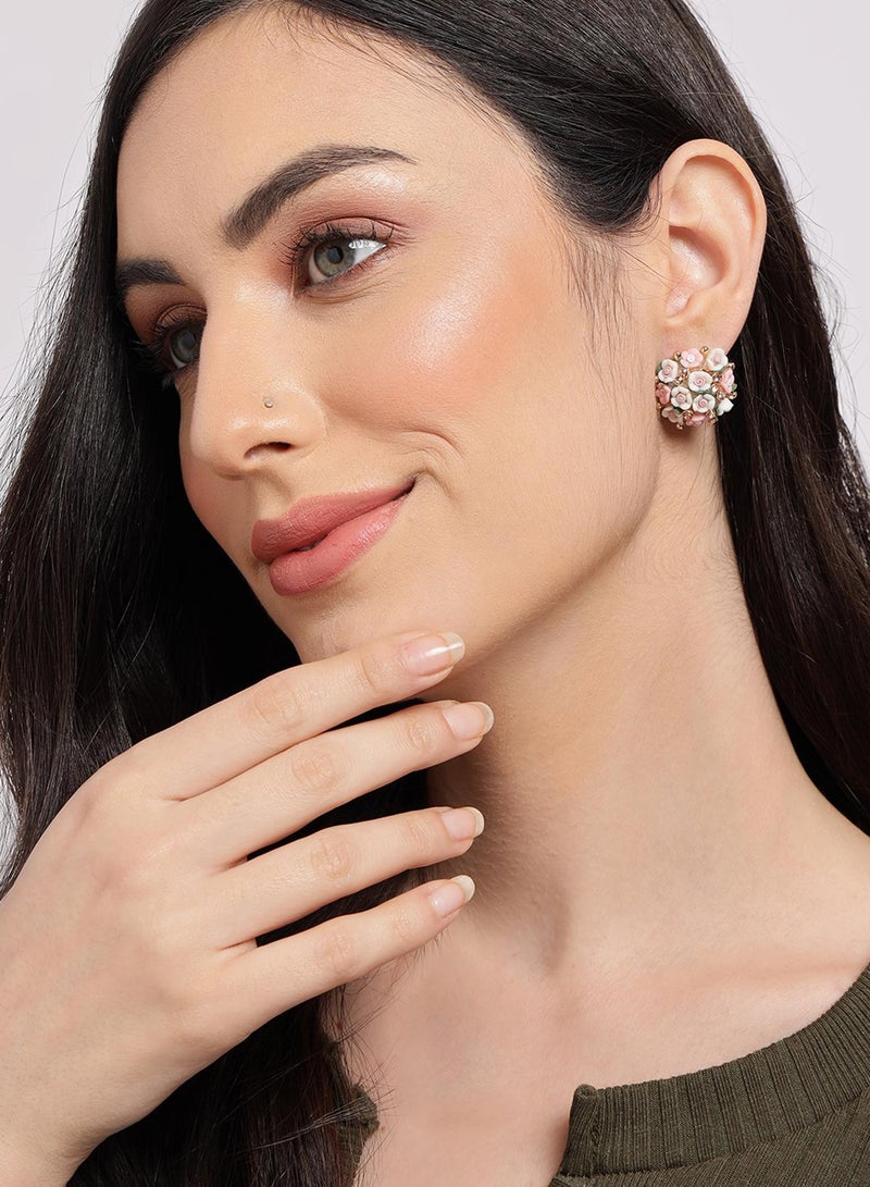 SOHI Floral Artificial Stud Earring Jewellery - Image 3
