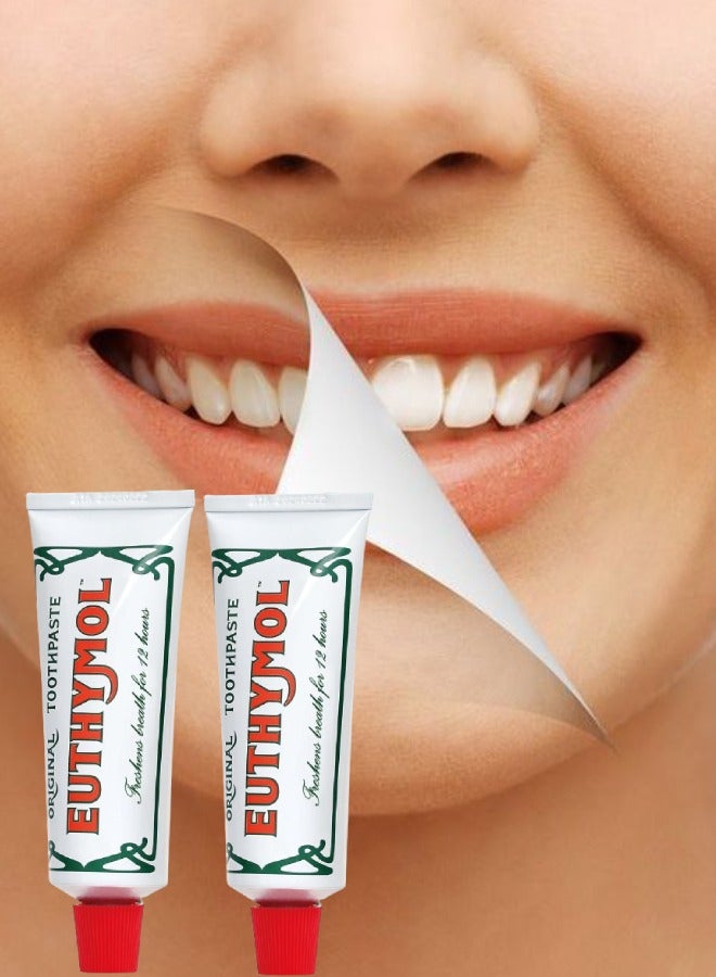 يوثيمول 2 قطع معجون أسنان ايوثيمول الأصلي 75مل - Image 1