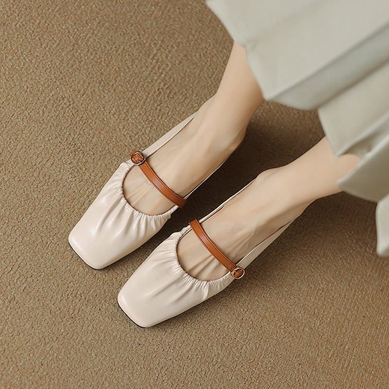 2024 Summer Casual Low Heel Square Head 33-43 Size Size Baotou Outdoor Slippers For Women - Image 3