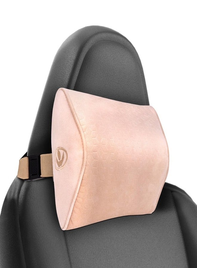 CARMATE Car Neck Rest Pillows, Memory Foam Pillows, Neck Rest for Car, Car Pillow, Neck Pillow for Car, Car Head Rest Pillow, Neck Support for Car, Car Pillows & Cushions, for All Cars - Beige - Image 1