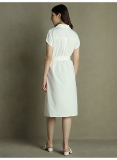 Dennis Lingo Offwhite Dress for Women - Regular Fit, Poly Moss  - Image 5