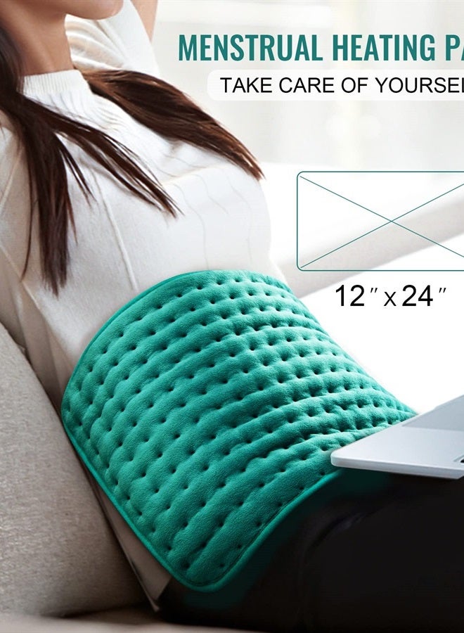 MEETMET Electric Heating Pads for Back Neck Shoulder Pain Relief, Gifts for Women, Men, Mom, Dad, Christmas, Mothers Day, Fathers Day with Auto Shut Off & 6 Heat Settings, Moist Dry Heat Options - Image 4