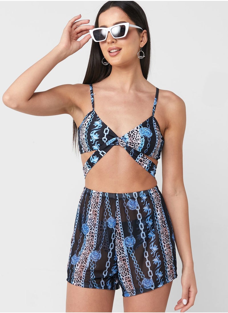 Ginger - 3 Piece Bikini Set With Shorts - Image 1