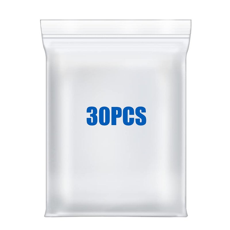 Macoota 14 x 18 Large Thick 24 Mil Clear Zip Seal Lock Poly Bags Reclosable Plastic Bags Clothing TShirts Shoes Toys Snack Zipper Bag 30 Pack