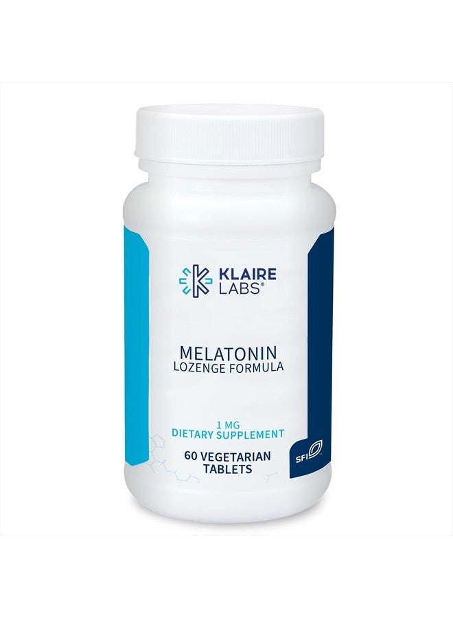 Klaire Labs Melatonin Lozenge - Fast-Dissolving, Quick Release 1 Milligram Melatonin Tablets for Men & Women with Natural Cherry Flavor (60 Dissolvable Tablets) - Image 1