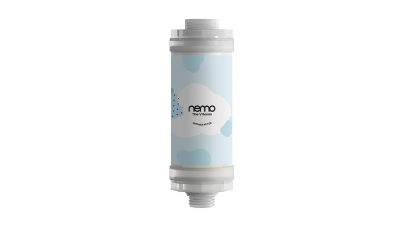 NEMO Vitamin Showerfilter (Pure Baby Powder) – Advanced Chlorine & Rust Removal | Vitamin C + Glycerin Enriched |Moisturising Filter for Soft Skin & Hair | Korean Water Purifier Technology | 1 Unit - Image 1