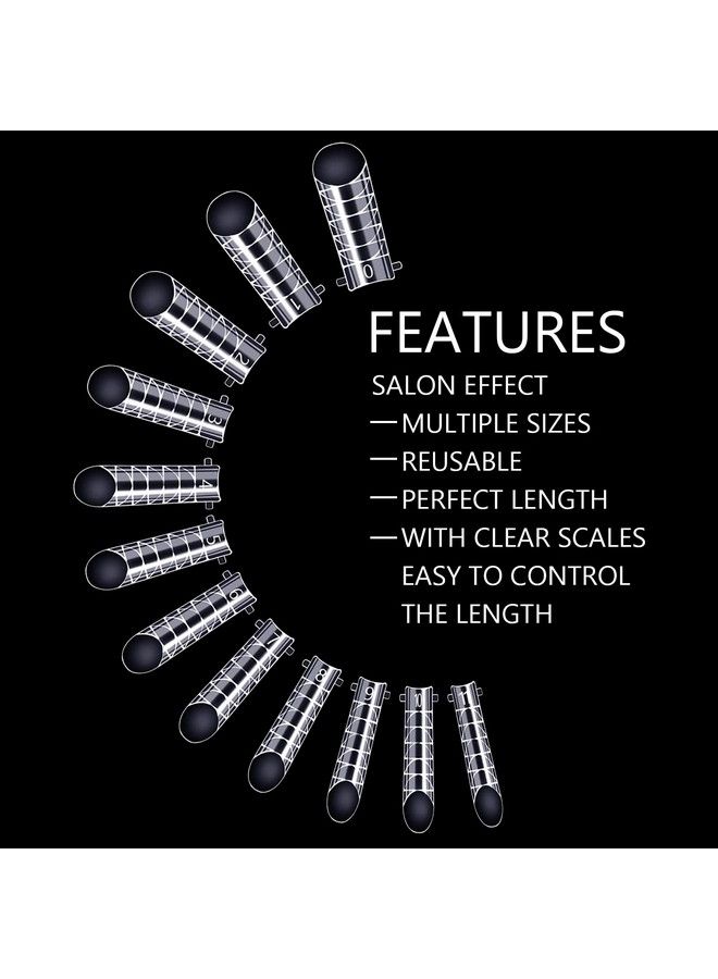 NMKL38 120Pcs Clear Dual Nail Forms Full Cover False Nail Tips Arched For Poly Nail Gel Extension Mold (U Shape) - Image 3