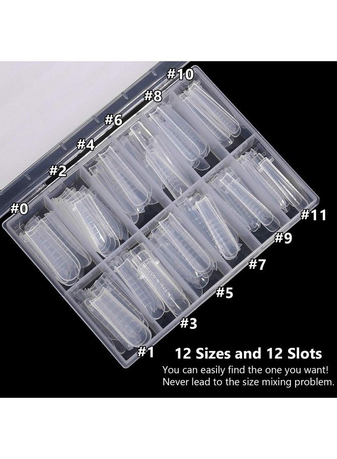 NMKL38 120Pcs Clear Dual Nail Forms Full Cover False Nail Tips Arched For Poly Nail Gel Extension Mold (U Shape) - Image 5