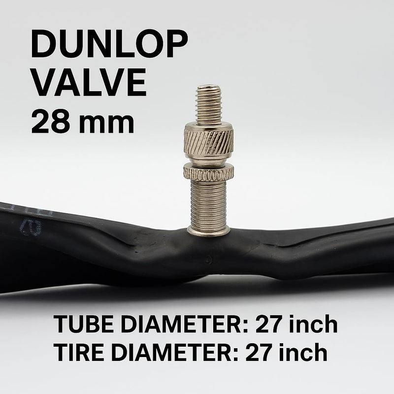 DURO 27 Inch Bicycle Inner Tube 27x1 3/8x1 1/2 with 28mm Dunlop Valve – Heavy Duty Premium Butyl Rubber Bike Tire Tube for Mountain Bike, Wheelchair, Scooter & Trolley Wheels - Image 4