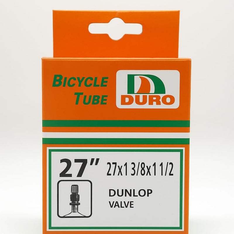 DURO 27 Inch Bicycle Inner Tube 27x1 3/8x1 1/2 with 28mm Dunlop Valve – Heavy Duty Premium Butyl Rubber Bike Tire Tube for Mountain Bike, Wheelchair, Scooter & Trolley Wheels - Image 2