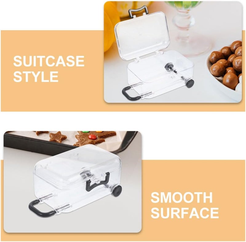 SOESFOUFU 8pcs Mini Black Suitcase Candy Boxes Travel-themed Party Favor Packing Boxes for Wedding Decorations and Dessert Packaging - Image 3