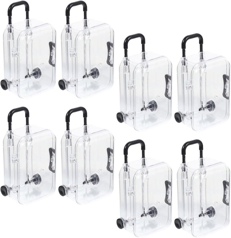 SOESFOUFU 8pcs Mini Black Suitcase Candy Boxes Travel-themed Party Favor Packing Boxes for Wedding Decorations and Dessert Packaging - Image 1
