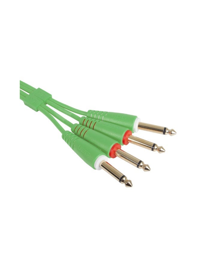 UDG Ultimate Audio Cable Set 1/4" Jack - 1/4" Jack, Green, Straight, 3 m - Image 2