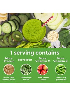 Orgain Organic Vegan Protein Powder + Greens, Vanilla Bean - 21g Plant Based Protein, 6g Prebiotic Fiber for Gut Health, Gluten Free, No Lactose Ingredients, No Sugar Added, Non-GMO - 1.94lb  - Image 3