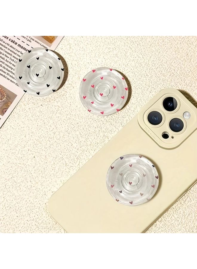 Rose Red Heart Phone Holder Portable Adjustable Stand With Suction Cup Base - Image 2