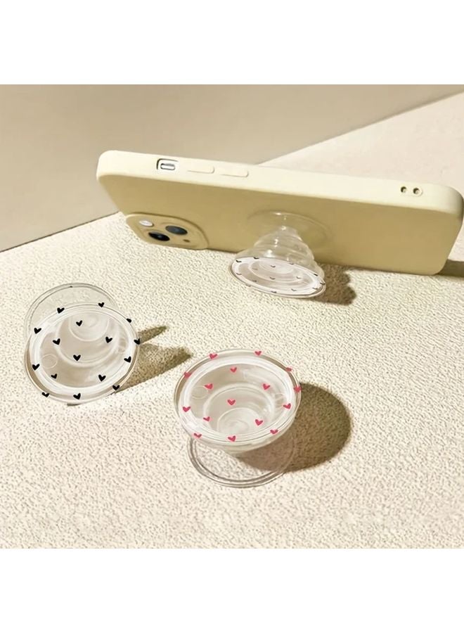 Rose Red Heart Phone Holder Portable Adjustable Stand With Suction Cup Base - Image 4