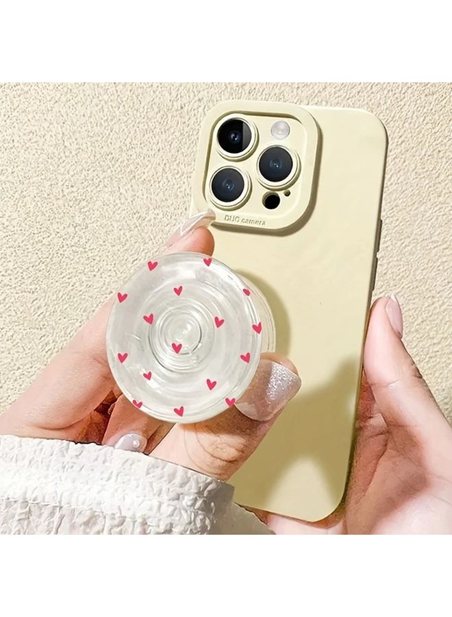 Rose Red Heart Phone Holder Portable Adjustable Stand With Suction Cup Base - Image 5