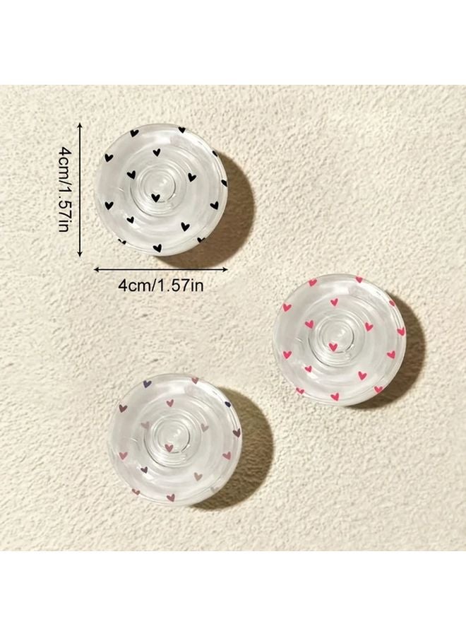 Rose Red Heart Phone Holder Portable Adjustable Stand With Suction Cup Base - Image 3