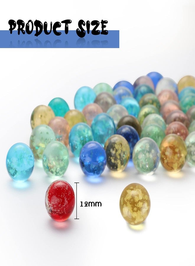Gejoy 100 Pieces Colorful Glass Marbles Glow in The Dark Multi-Color Luminous Glowing Glass Marbles for Marble Games DIY and Home Decor(0.47 Inch) - Image 2