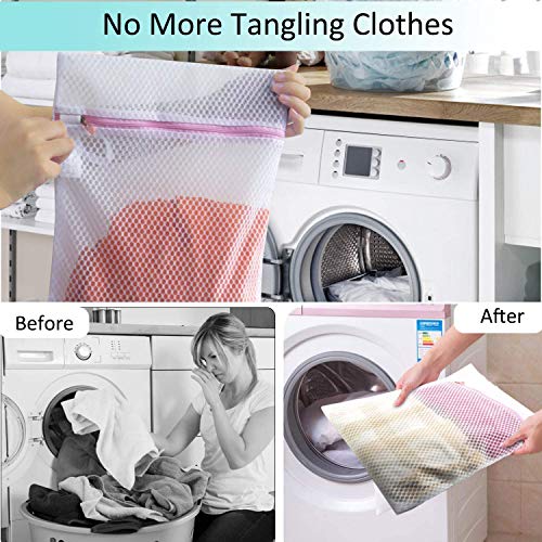 INKULTURE Mesh Laundry Bags for Cloth Washing Size Medium and Large (Set of 2) - Great for Machine Washing Bag and Garment Bag for Blouse, Hosiery, Underwear, Sweaters - Image 5