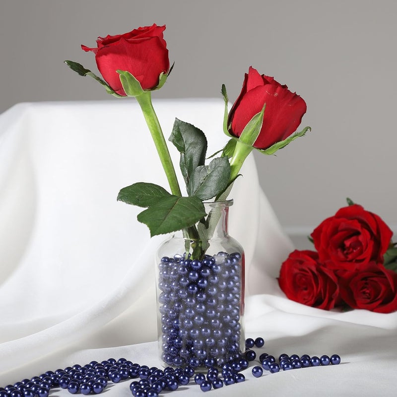 Angzhia 980 حبة من خرز اللؤلؤ الصناعي المصنوع من الـ ABS بدون ثقوب، مناسبة لملء الأواني، أو للاستخدام في صناديق التجميل، أو كأجزاء للأعمال اليدوية، أو لتزيين الطاولات، أو للأعراس، أو لحفلات الميلاد، أو لتزيين المنزل (لون أزرق ملكي، قطر 8 مم) - Image 5