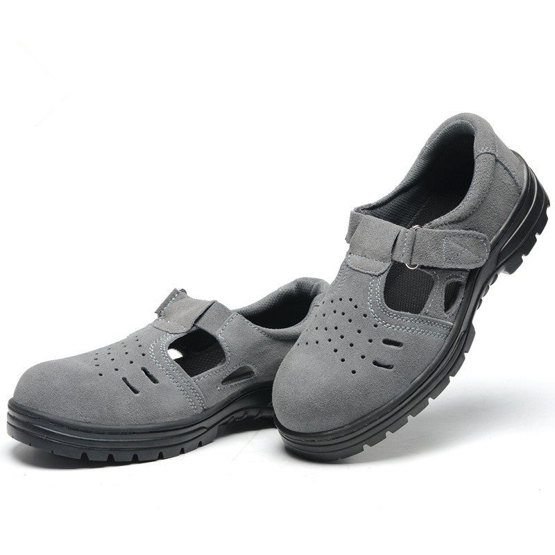 Labor Protection Shoes, Anti-Smash And Anti-Puncture, Summer Breathable Sandals, Safety Protective Work Shoes, Non-Slip, Wear-Resistant, Lightweight Cowhide Shoes - Image 5
