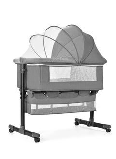 Baby Playpen Crib Adjustable Height Bed With Mosquito Net