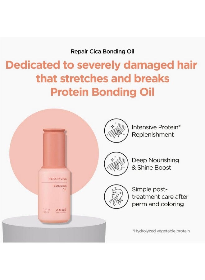 أموس بروفيشنال زيت الشعر سيكا بوندينج لإصلاح الشعر من آموس بروفيشنال، مع بروتين سيكا لعلاج أطراف الشعر المتقصفة والتكسر، تغذية عميقة وتعزيز اللمعان، تقنية الترابط، 3.3 أونصة سائلة - Image 2