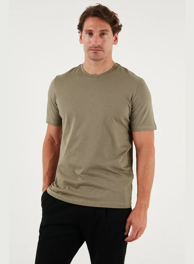 بوراتي تي شيرت رجالي قطن بياقة دائرية بقصة عادية من بوراتي