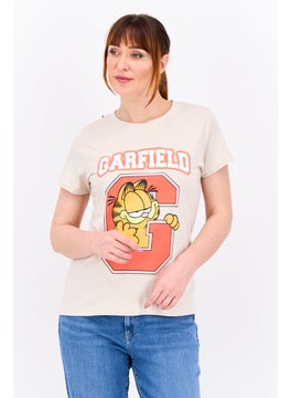 nickelodeon Women Crew Neck Short Sleeve Graphic Print T Shirt, Light Grey Combo  - Image 1