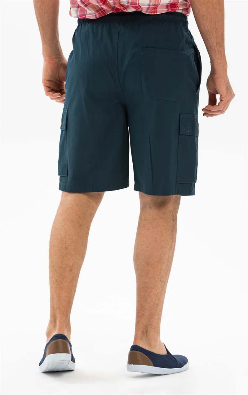 Eliş Şile Bezi Gabardine Elastic Men's Shorts Petrol Ptrl