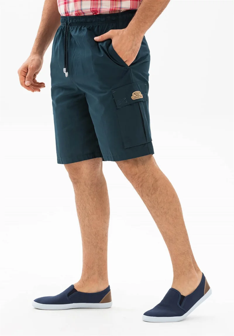 Eliş Şile Bezi Gabardine Elastic Men's Shorts Petrol Ptrl