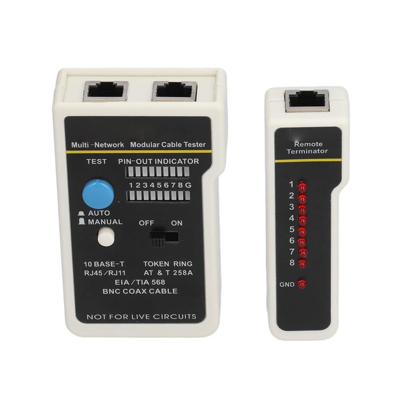 جهاز فحص كابل الشبكة التلقائي لأسلاك RJ45 RJ11 UTP STP مع غلاف ABS مريح - Image 4