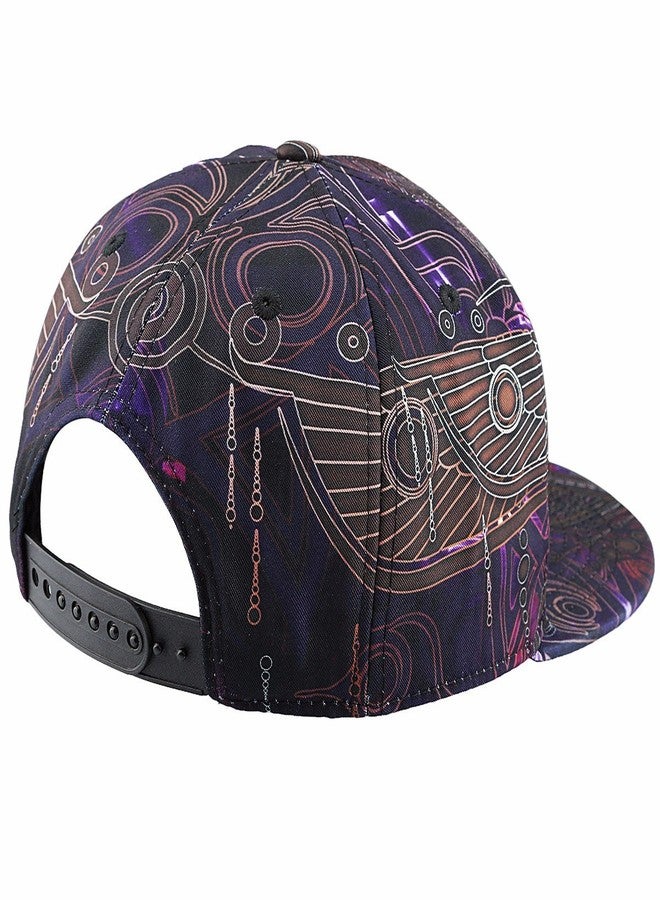 moonsix Unisex Snapback Hats,Adjustable Flat Bill Baseball Caps Dancing Hip Hop Cap,Style H - Image 2