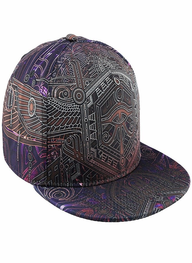 moonsix Unisex Snapback Hats,Adjustable Flat Bill Baseball Caps Dancing Hip Hop Cap,Style H - Image 1