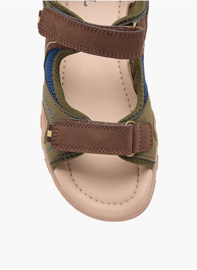 LBL by Shoexpress Boys Colourblock Sandals with Hook and Loop Closure  - Image 3