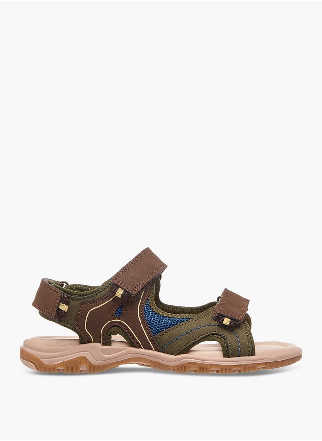 LBL by Shoexpress Boys Colourblock Sandals with Hook and Loop Closure  - Image 2