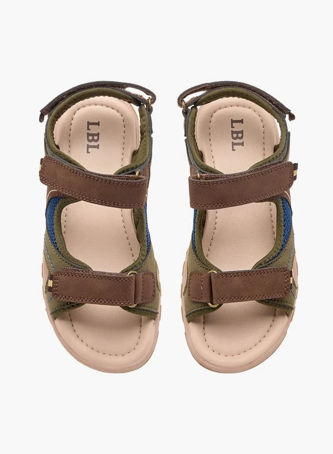 LBL by Shoexpress Boys Colourblock Sandals with Hook and Loop Closure