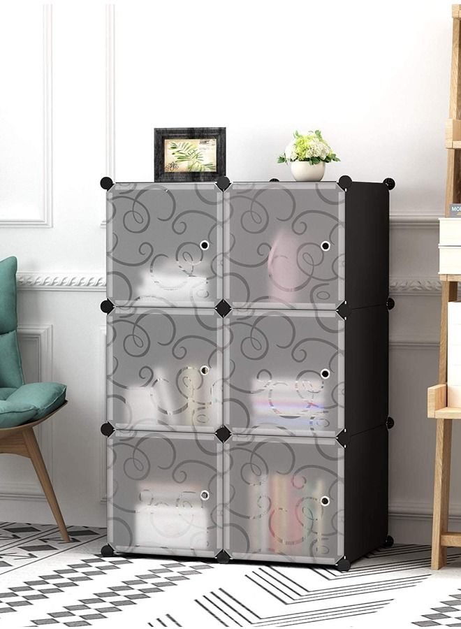CityRiya-Long Cubbies التخزين المنظم مكعب رفوف التخزين خزانة خزانة الجرف المحمولة رفوف لعبة المنظم خزانة البلاستيك مضمد صندوق تخزين ملابس مكعبات  - Image 3