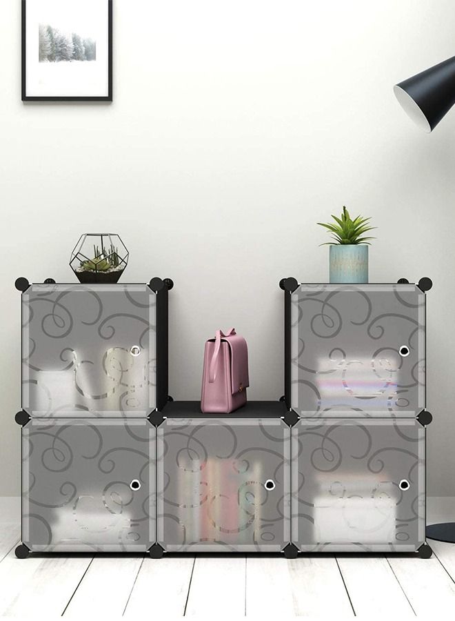 CityRiya-Long Cubbies التخزين المنظم مكعب رفوف التخزين خزانة خزانة الجرف المحمولة رفوف لعبة المنظم خزانة البلاستيك مضمد صندوق تخزين ملابس مكعبات  - Image 4